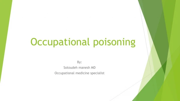 Occupational poisoning