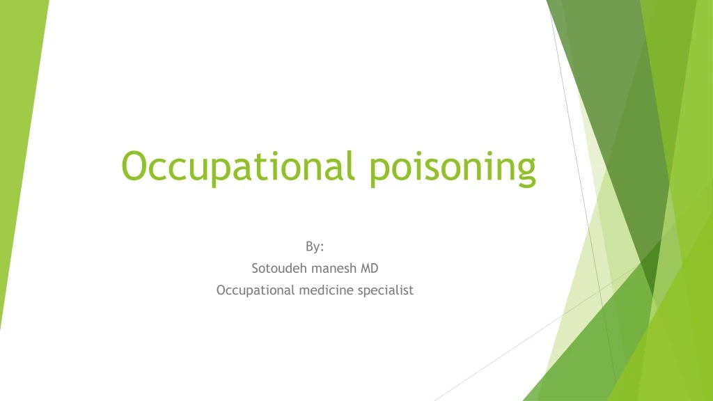occupational poisoning