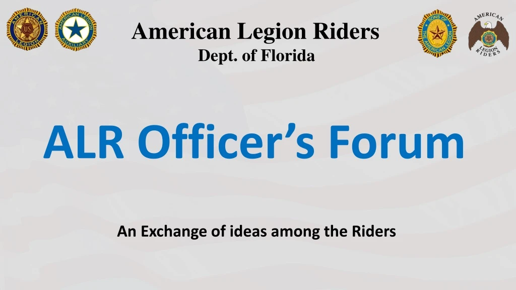 american legion riders dept of florida