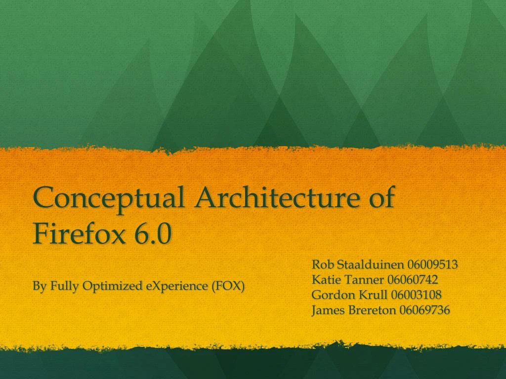 conceptual architecture of firefox 6 0