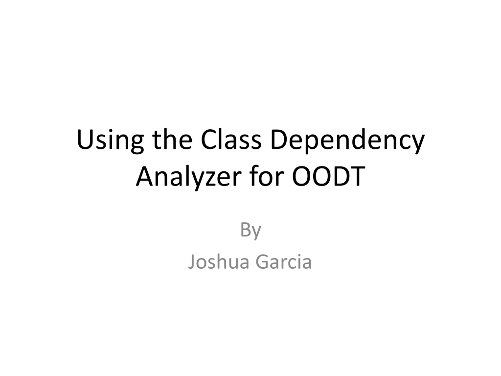 using the class dependency analyzer for oodt