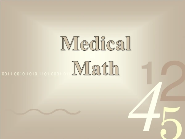 Medical Math