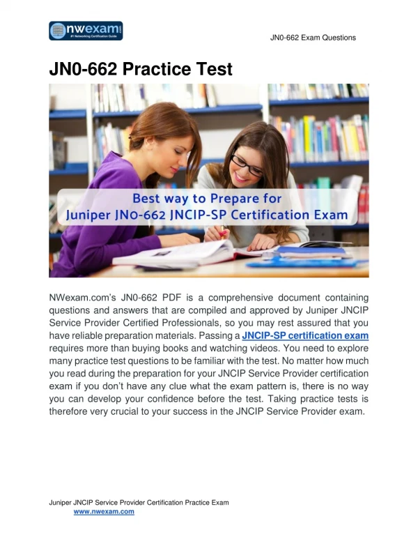 JN0-662_JNCIP-SP Certification Practice Test