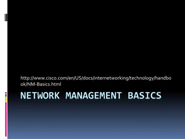 Network Management Basics