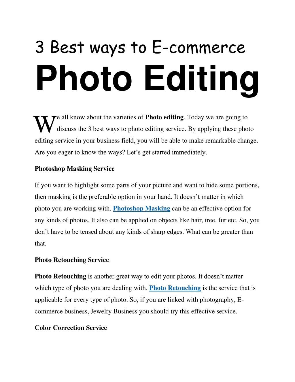 3 best ways to e commerce photo editing