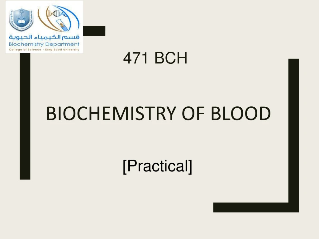 biochemistry of blood