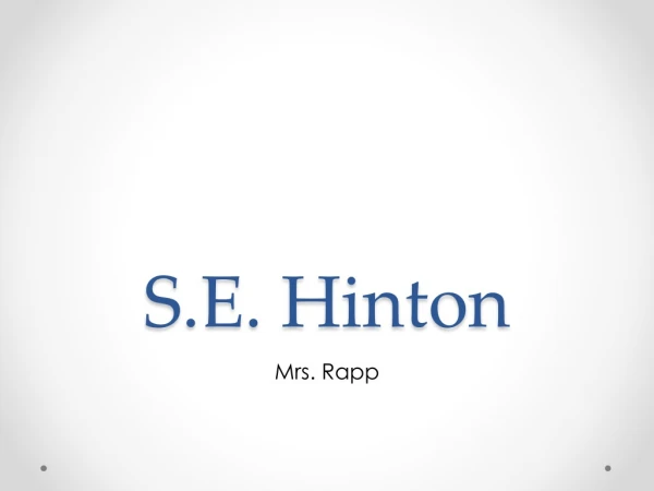 S.E. Hinton