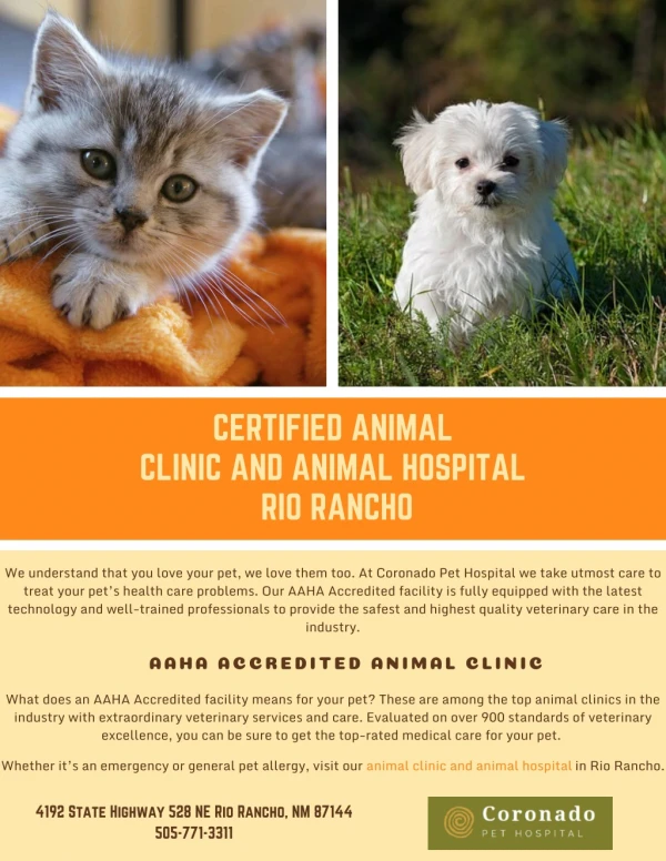 Certified Animal Clinic and Animal Hospital Rio Rancho