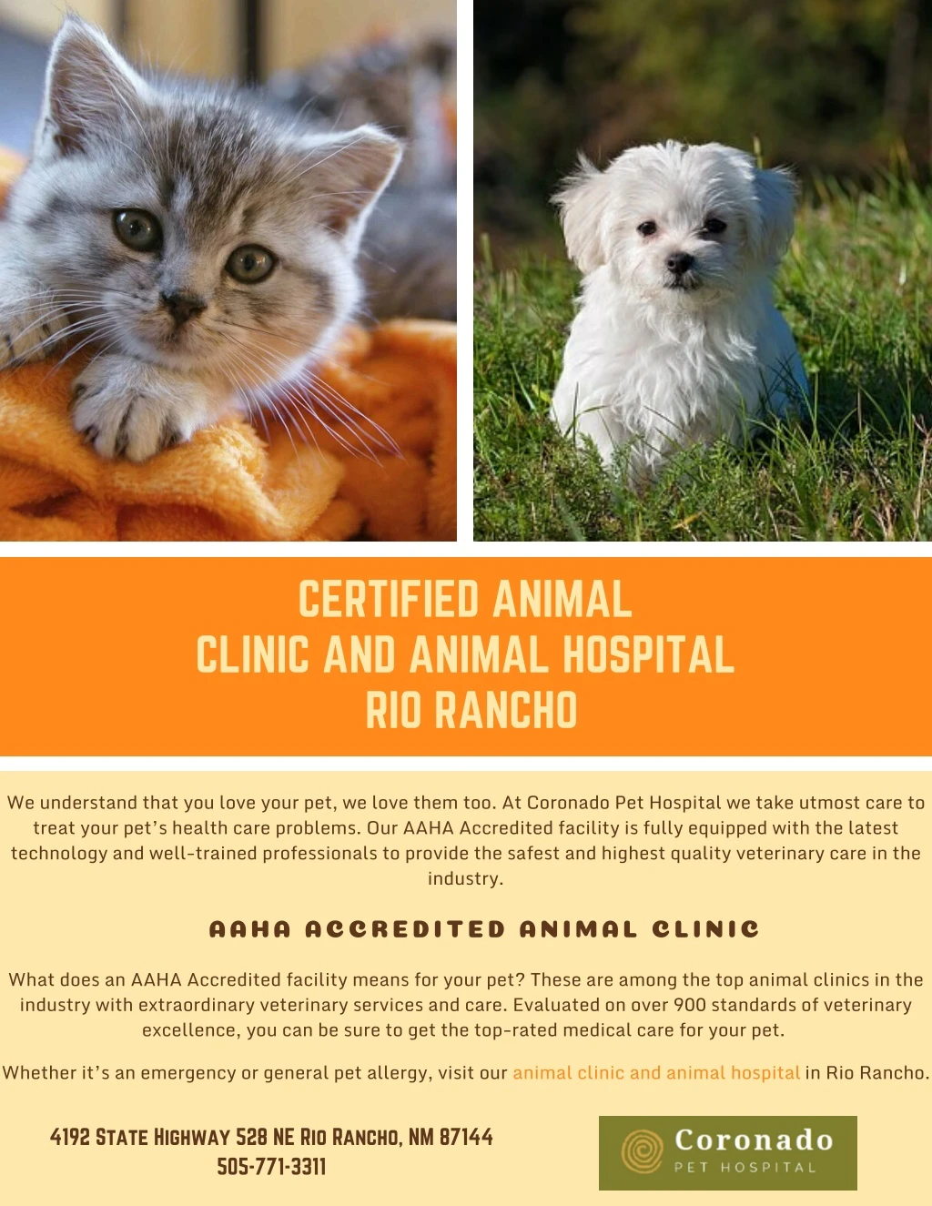 certified animal clinic and animal hospital