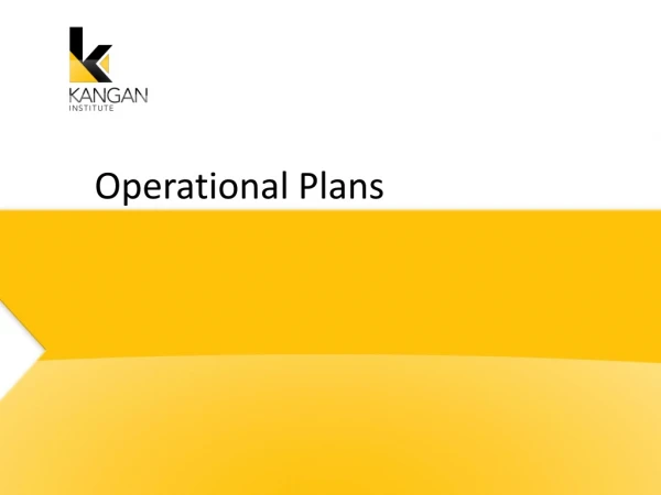 Operational Plans