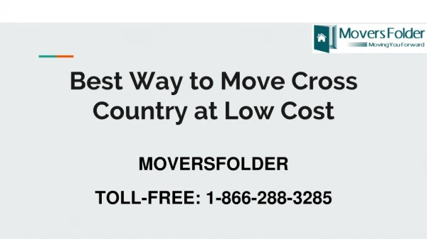 Best Way to Move Cross Country at Low Cost