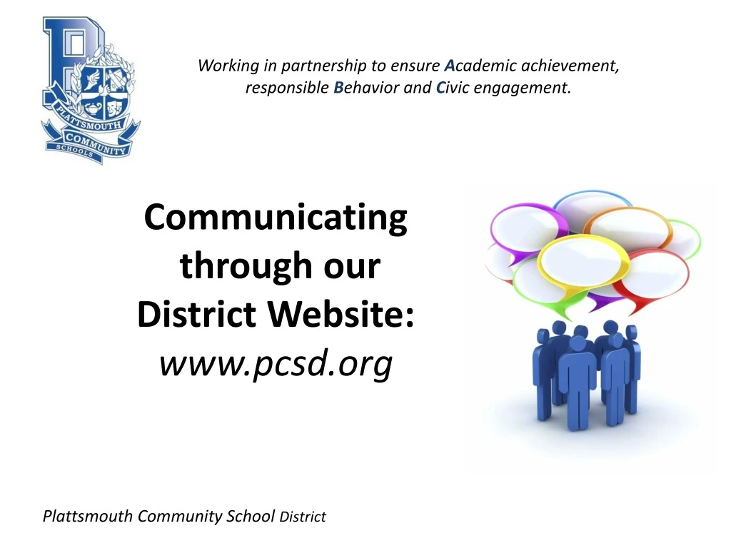 communicating through our district website www pcsd org