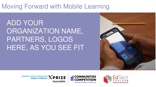 Moving Forward with Mobile Learning