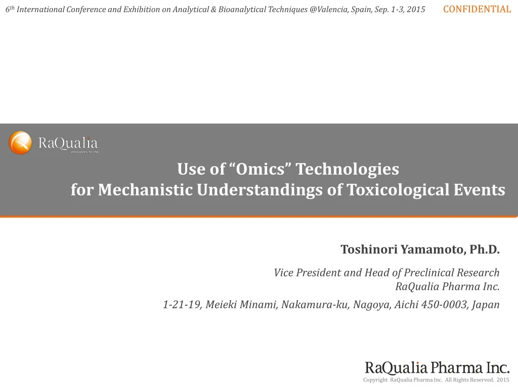 use of omics technologies for mechanistic understandings of toxicological events