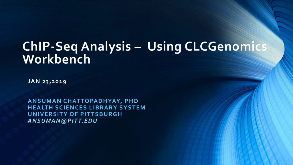 chip seq analysis using clcgenomics workbench