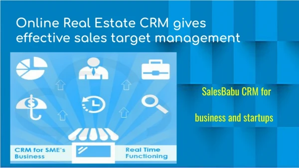 Online Real Estate CRM gives effective sales target management