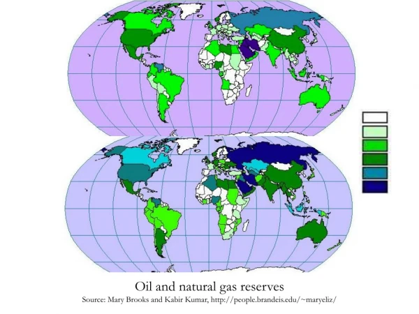 Oil and natural gas reserves