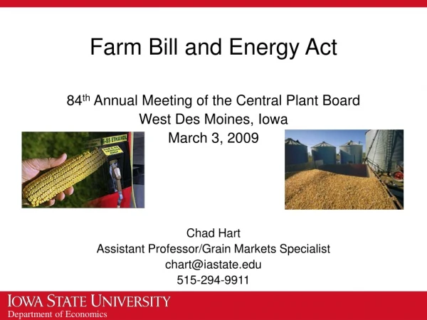 Farm Bill and Energy Act