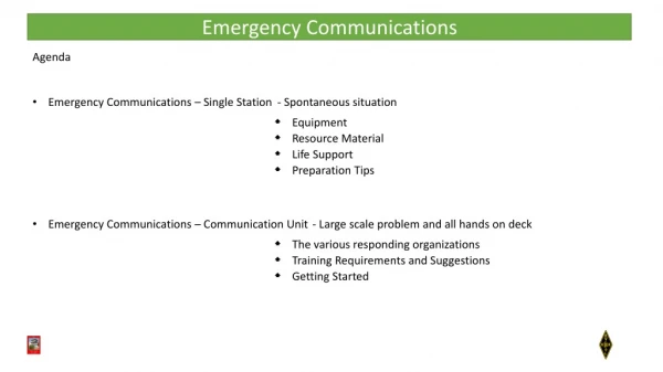 Emergency Communications