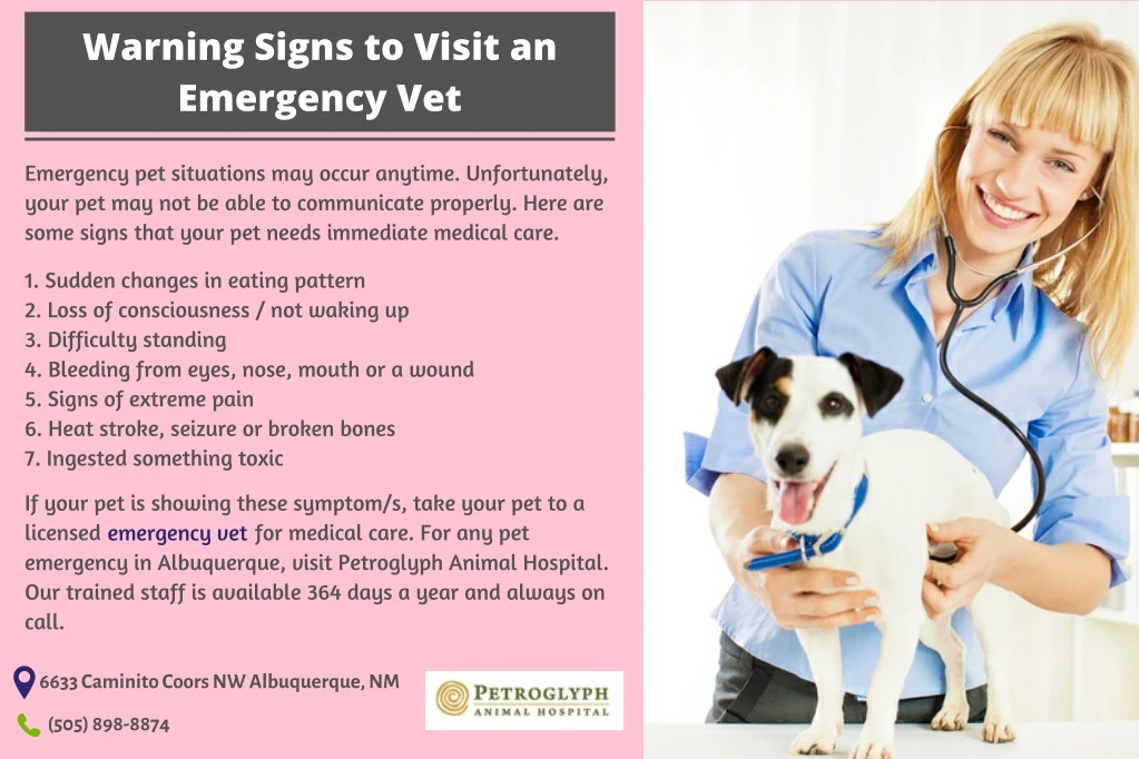 warning signs to visit an emergency vet