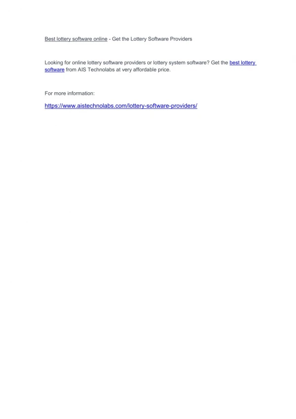 best lottery software online get the lottery