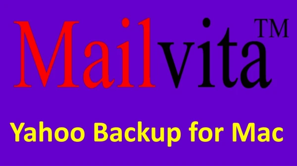 Yahoo Backup for Mac