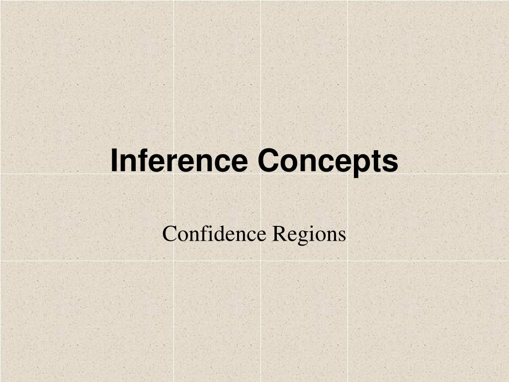 inference concepts