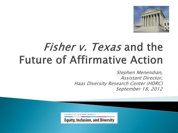 Fisher v. Texas and the Future of Affirmative Action