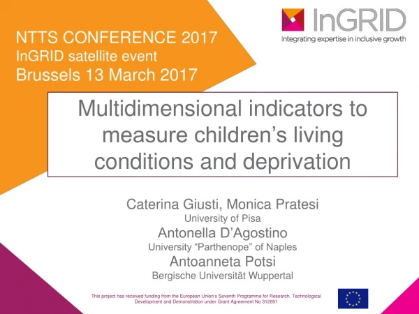 NTTS CONFERENCE 2017 InGRID satellite event Brussels 13 March 2017