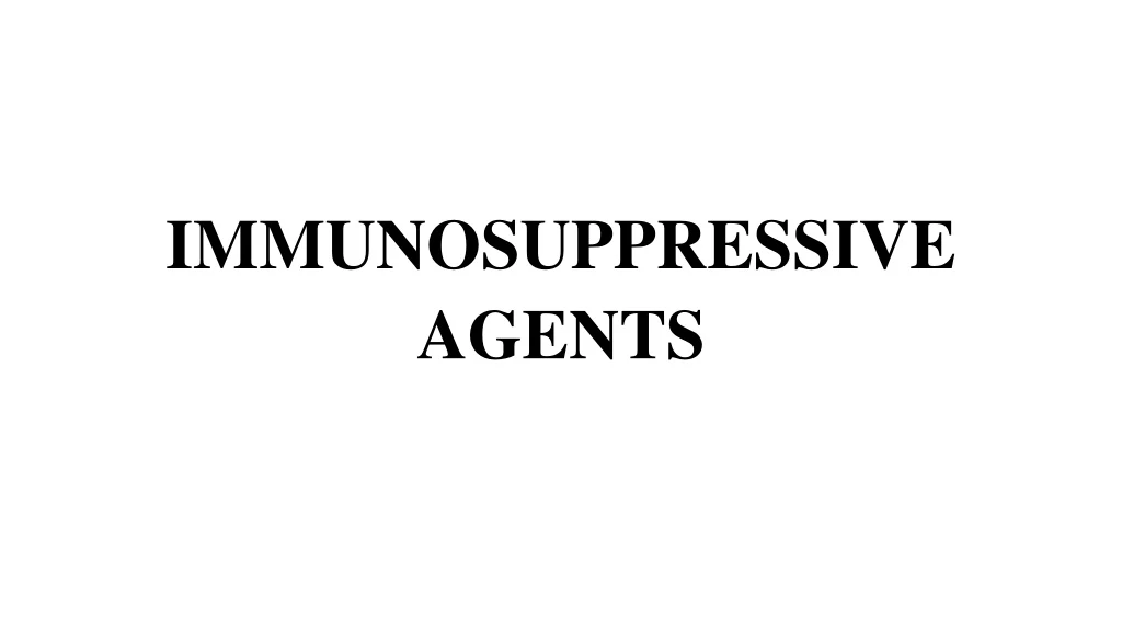 immunosuppressive agents