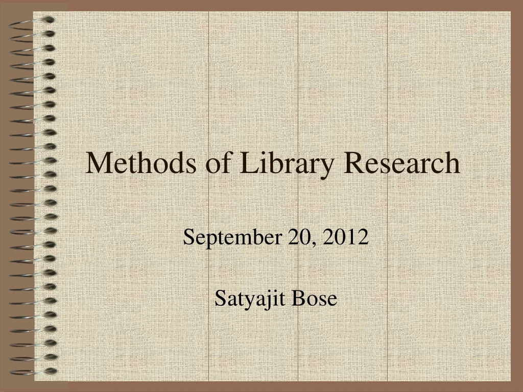 methods of library research