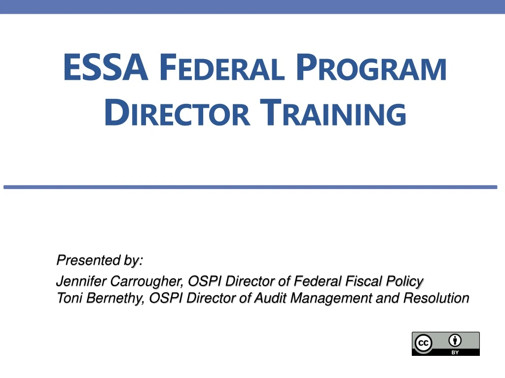 essa federal program director training