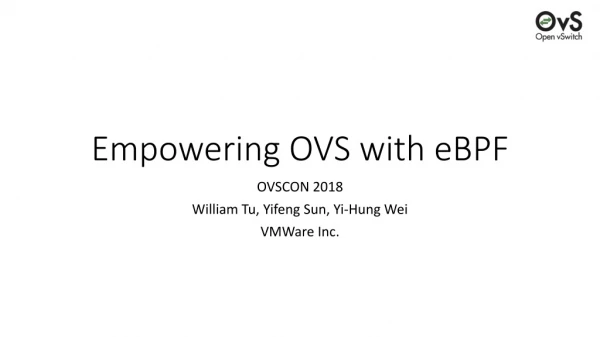 Empowering OVS with eBPF