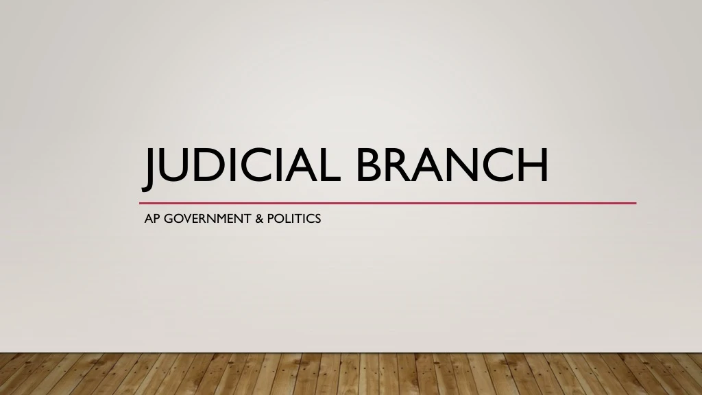 judicial branch