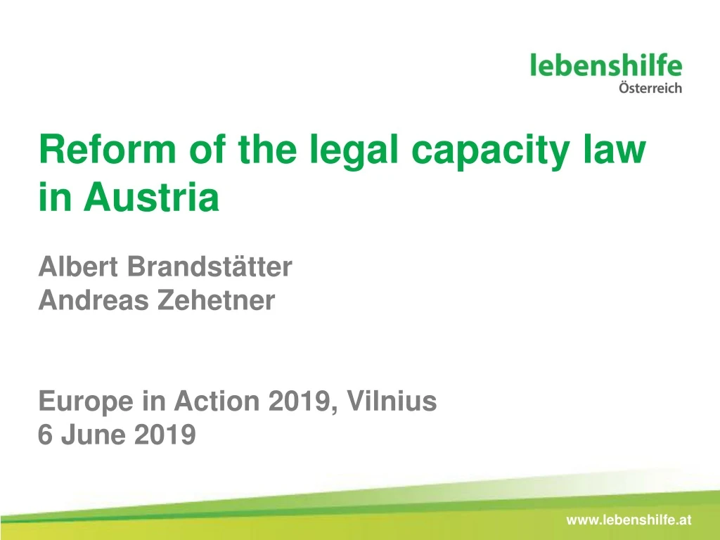 reform of the legal capacity law in austria