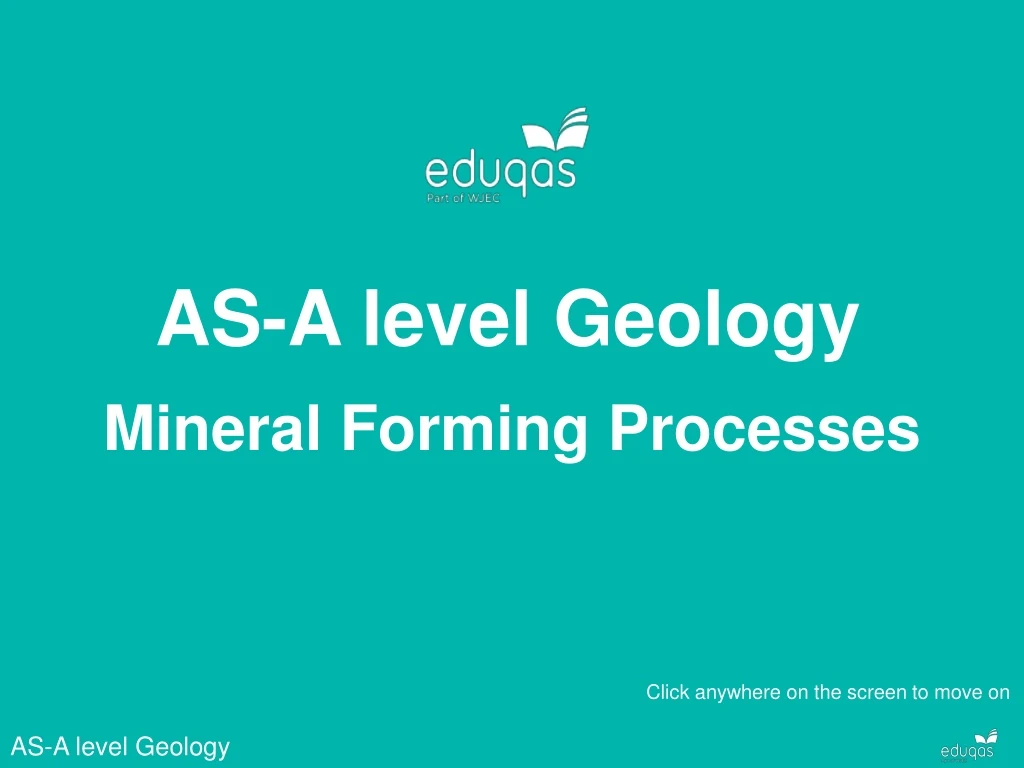 as a level geology