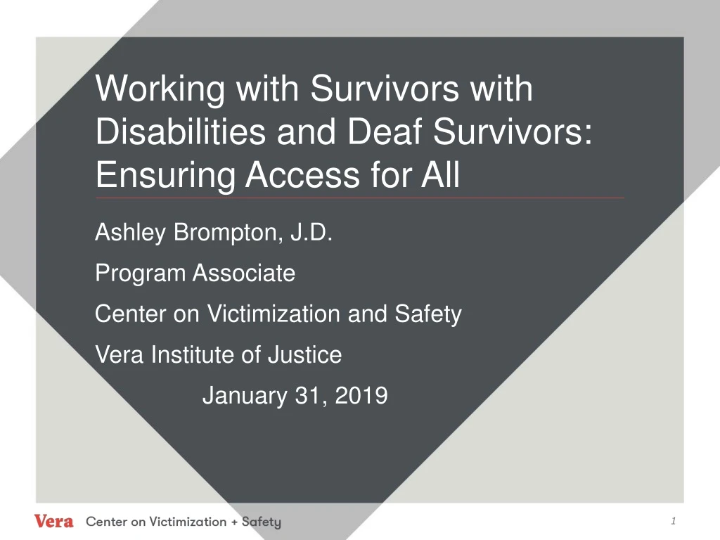working with survivors with disabilities and deaf survivors ensuring access for all
