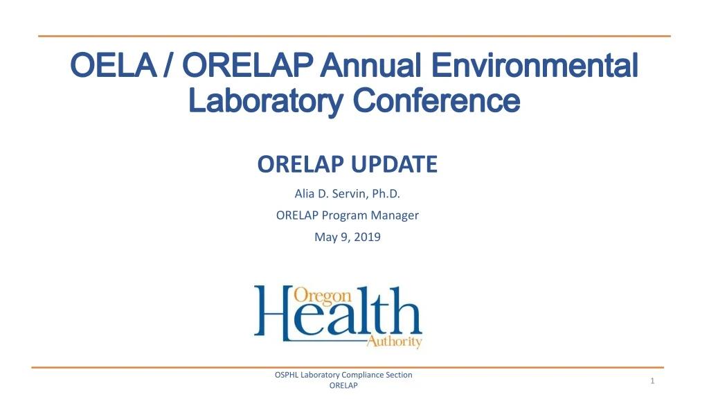 oela orelap annual environmental laboratory conference