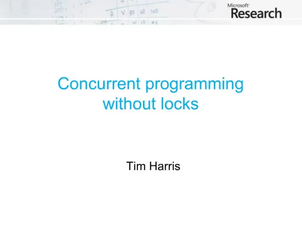 Concurrent programming without locks