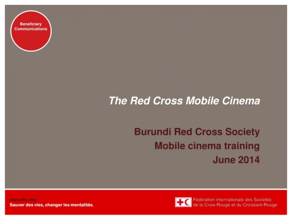 The Red Cross Mobile Cinema