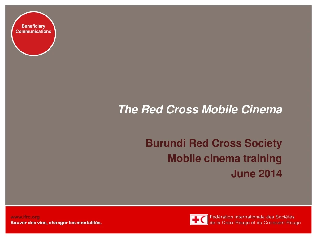 the red cross mobile cinema