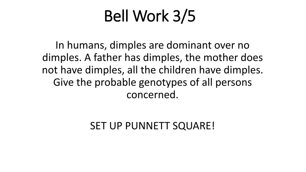bell work 3 5