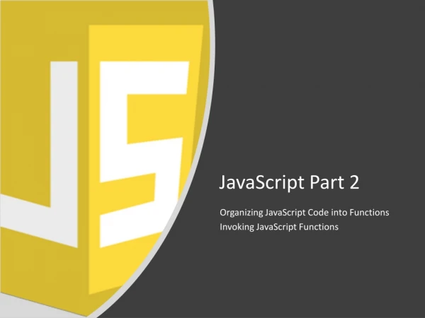 JavaScript Part 2