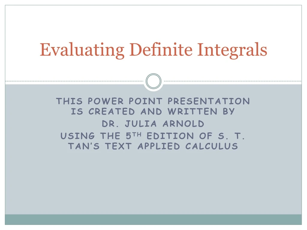 evaluating definite integrals