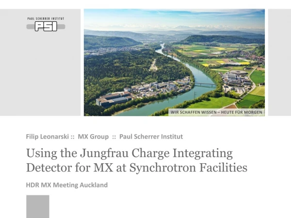 Using the Jungfrau Charge Integrating Detector for MX at Synchrotron Facilities