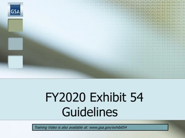 FY2020 Exhibit 54 			Guidelines