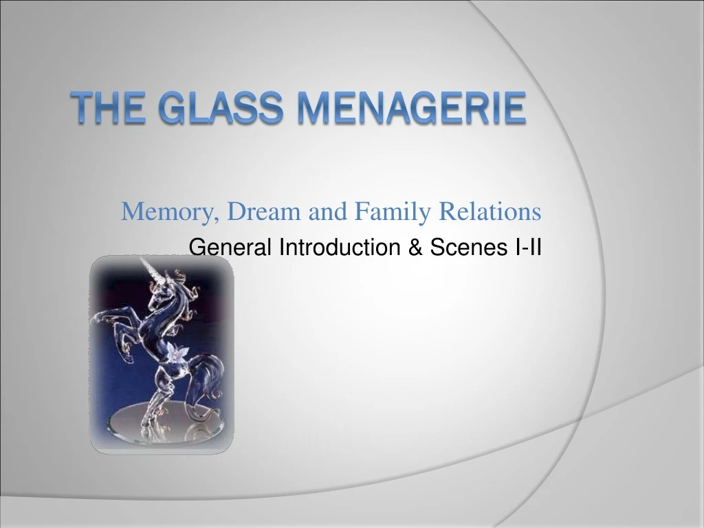 memory dream and family relations general introduction scenes i ii