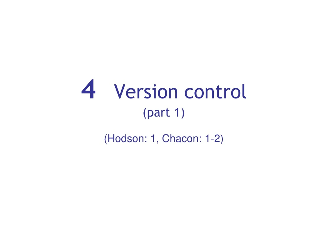 4 version control part 1