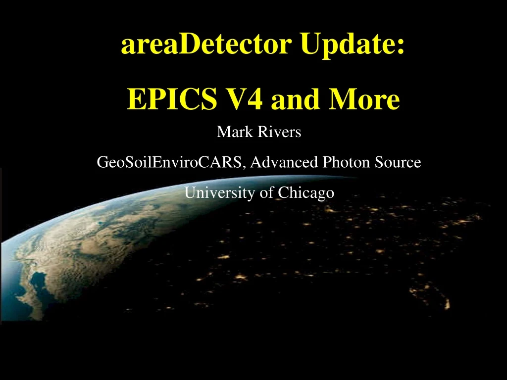areadetector update epics v4 and more