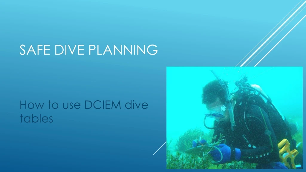 safe dive planning